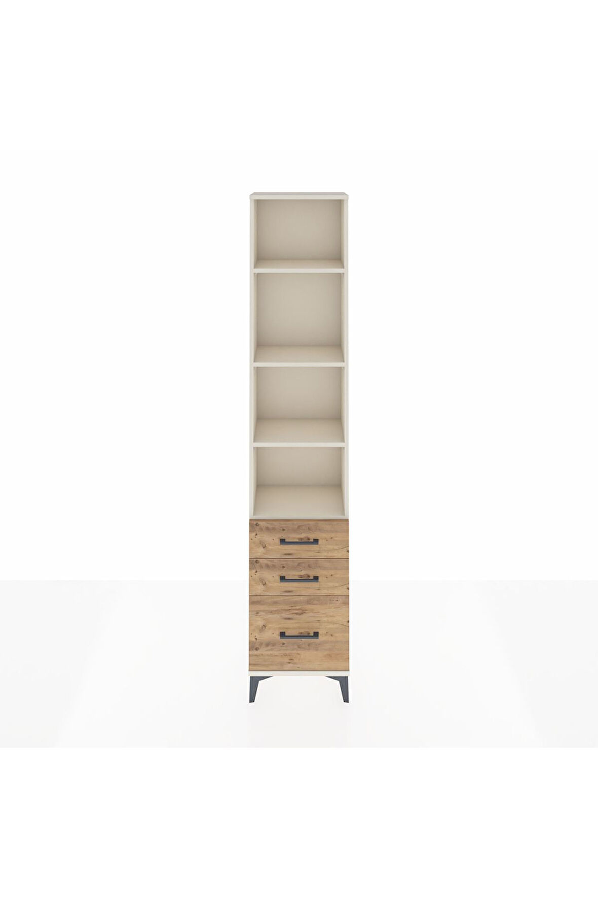 Arges Dolap 4 Raflı 3 Çekmeceli 44x30x221 Aytaşı-Çam