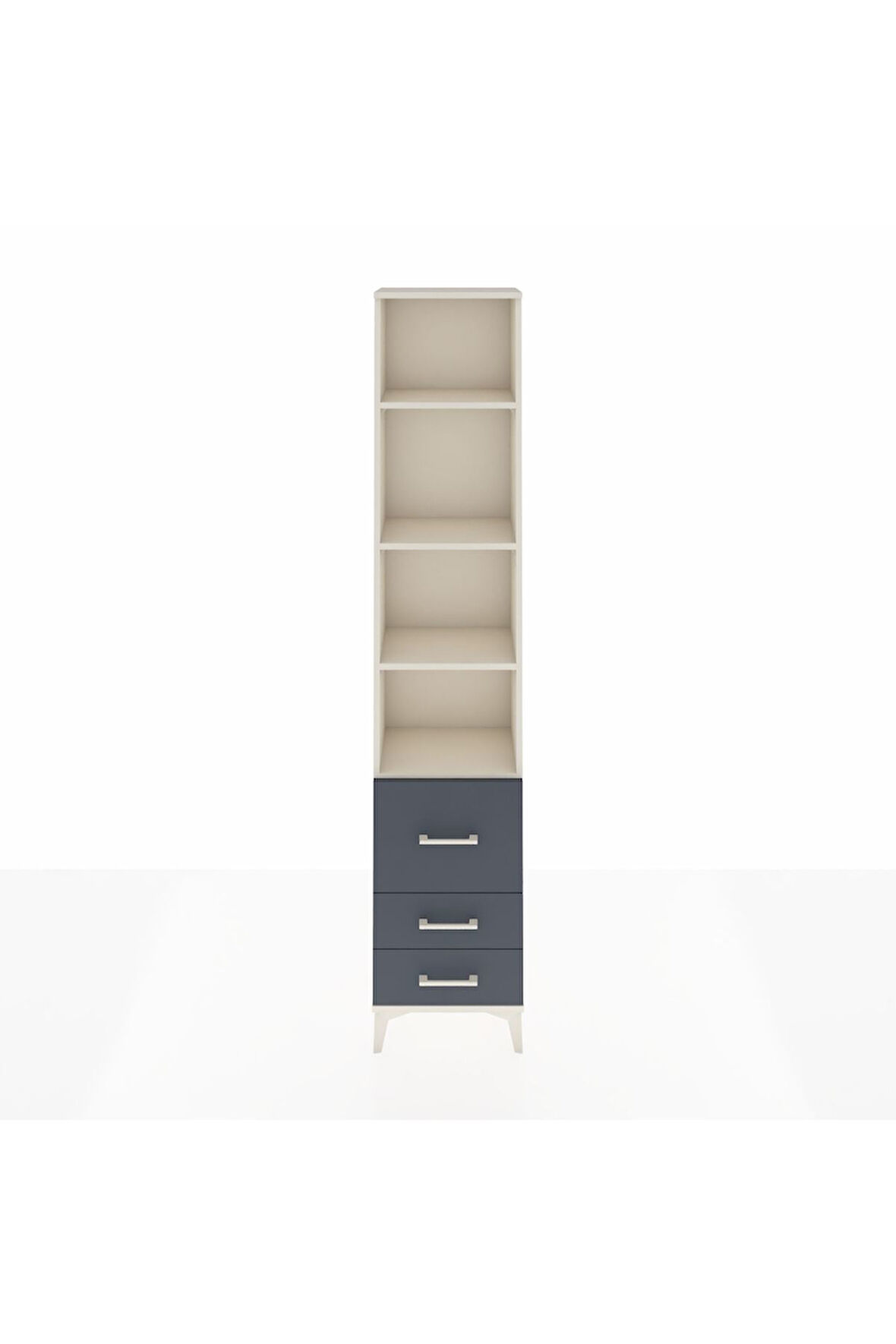 Arges Dolap 4 Raflı 3 Çekmeceli 44x30x221 Aytaşı-Antrasit