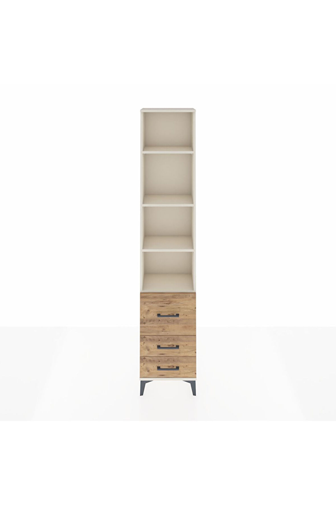 Arges Dolap 4 Raflı 3 Çekmeceli 44x30x221 Aytaşı-Çam