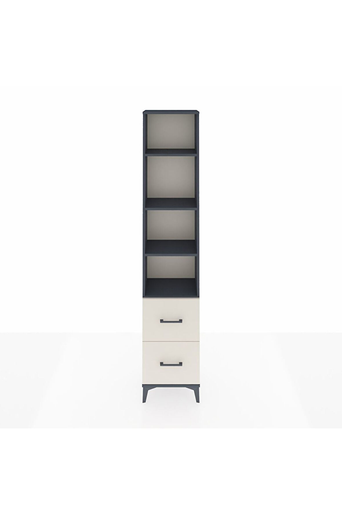 Arges Dolap 4 Raflı 2 Çekmeceli 44x30x221 Antrasit-Aytaşı