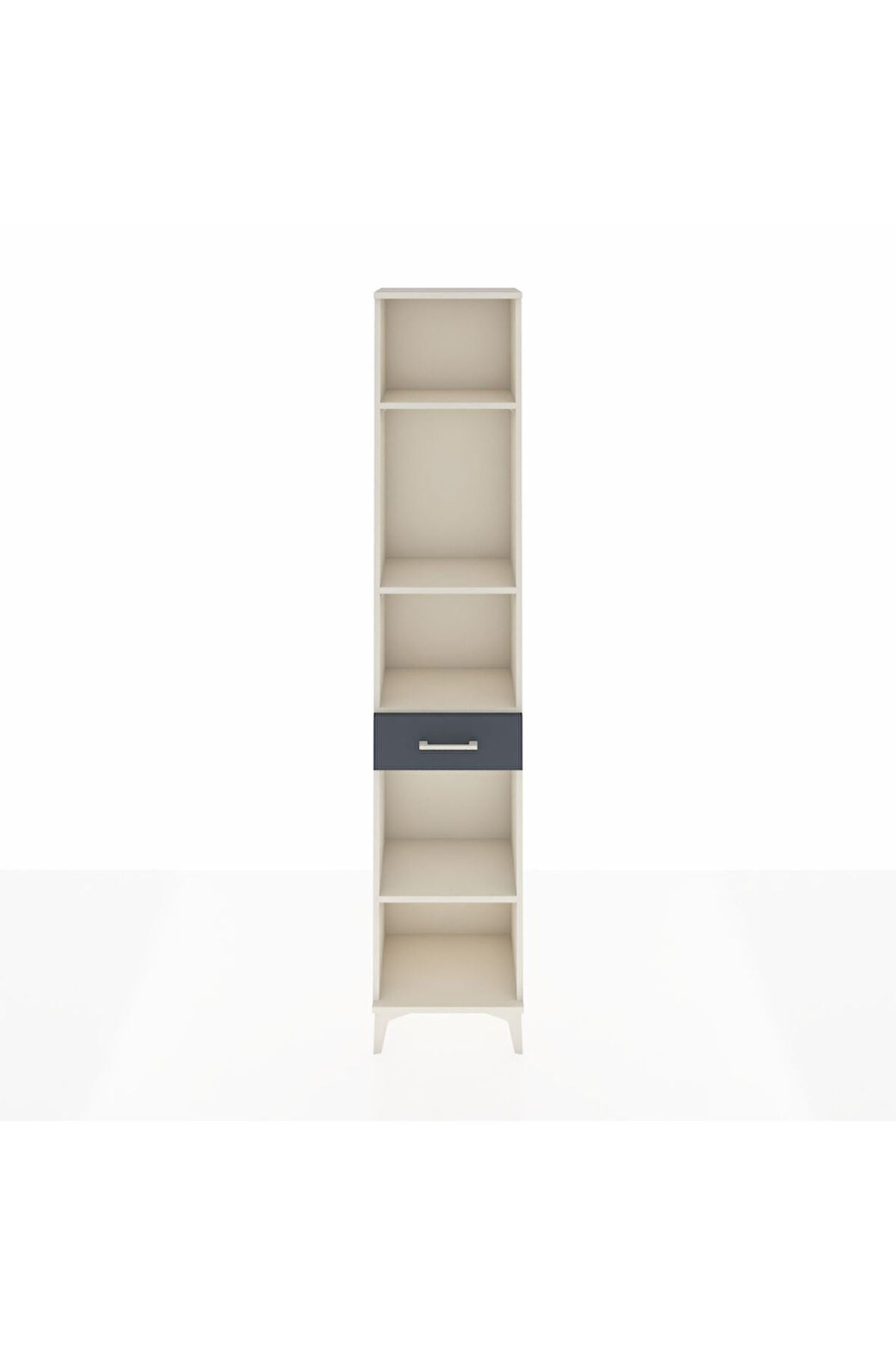 Arges Dolap 4 Raflı Tek Çekmeceli 44x30x221 Aytaşı-Antrasit