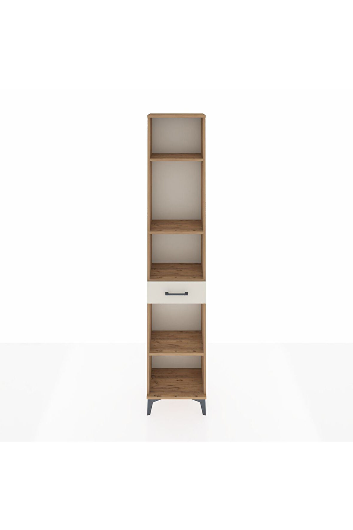 Arges Dolap 4 Raflı Tek Çekmeceli 44x30x221 Çam-Aytaşı