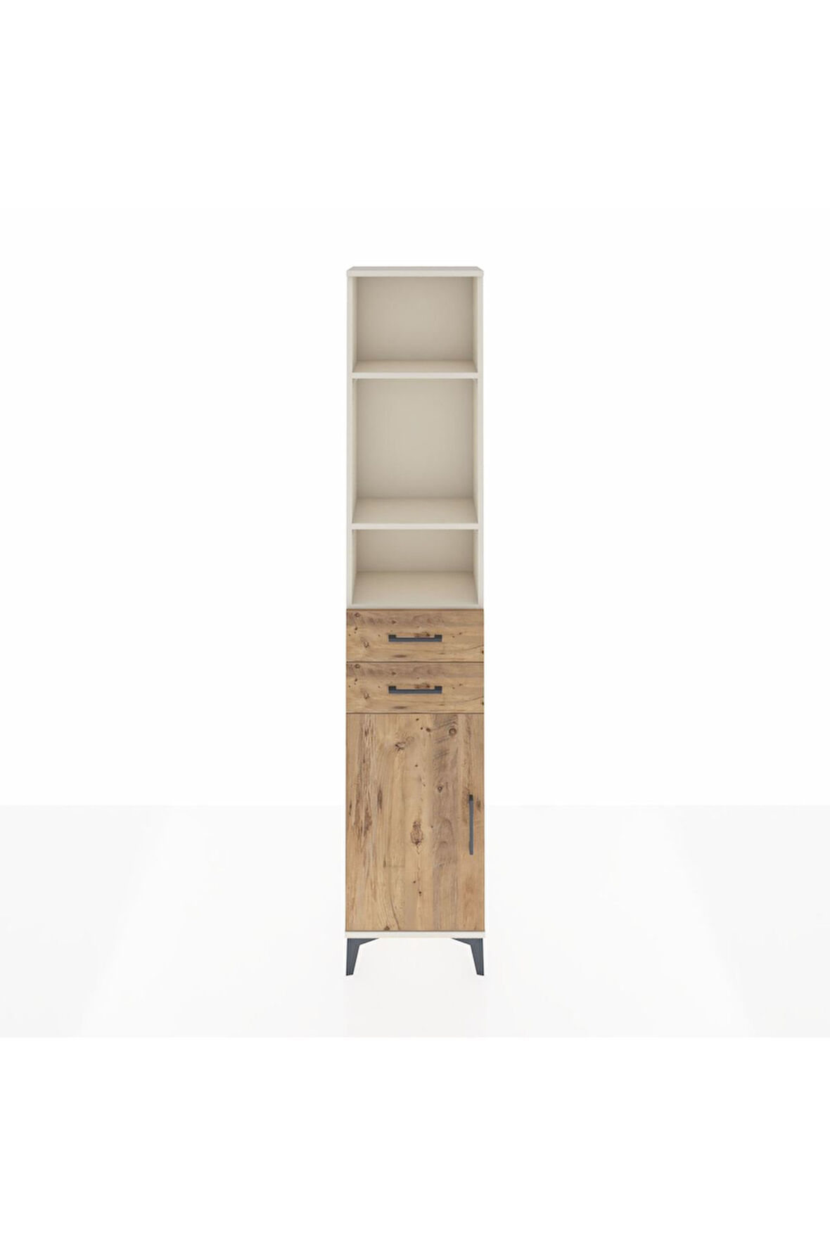 Arges Dolap 4 Raflı 2 Çekmeceli Tek Kapaklı 44x30x221 Aytaşı-Çam