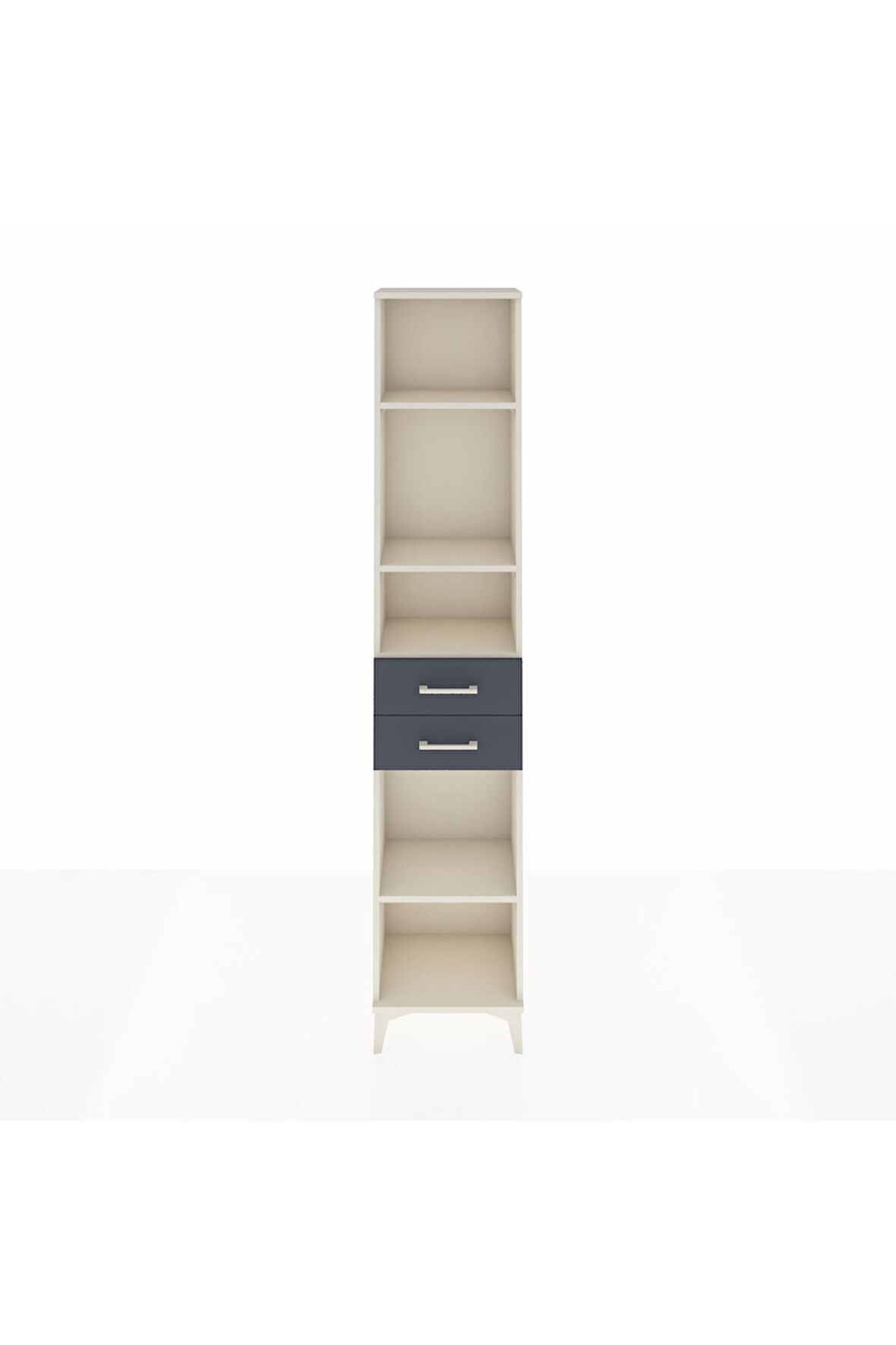 Arges Dolap 4 Raflı 2 Çekmeceli 44x30x221 Aytaşı-Antrasit