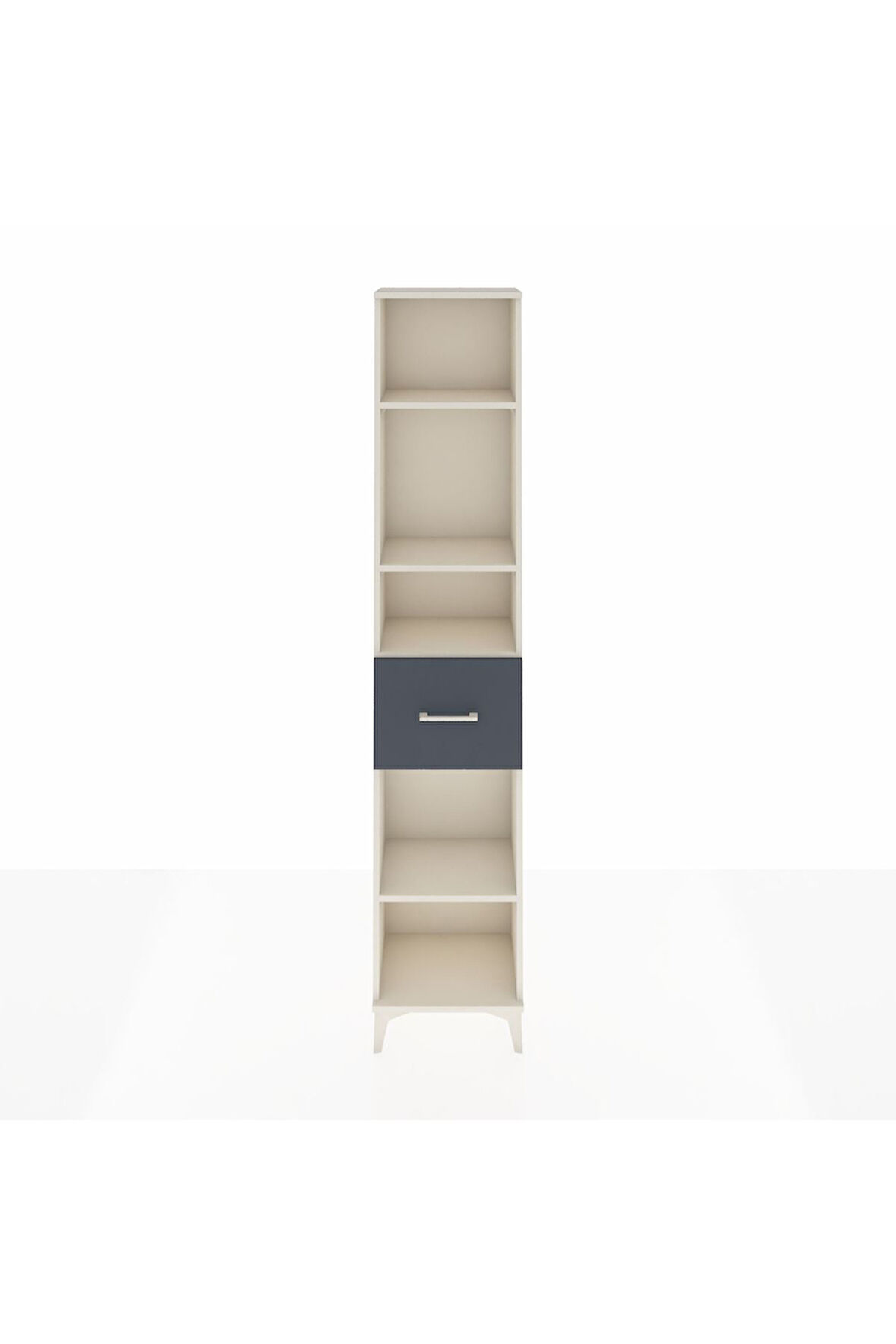 Arges Dolap 4 Raflı Tek Çekmeceli 44x30x221 Aytaşı-Antrasit