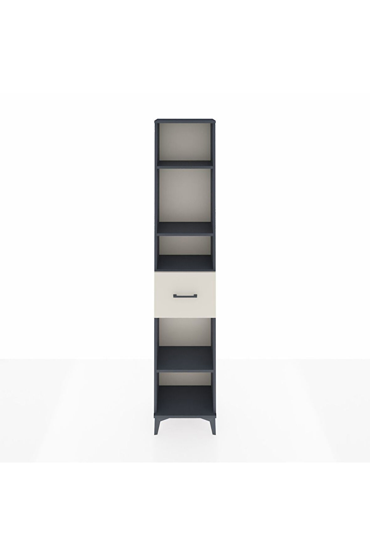 Arges Dolap 4 Raflı Tek Çekmeceli 44x30x221 Antrasit-Aytaşı