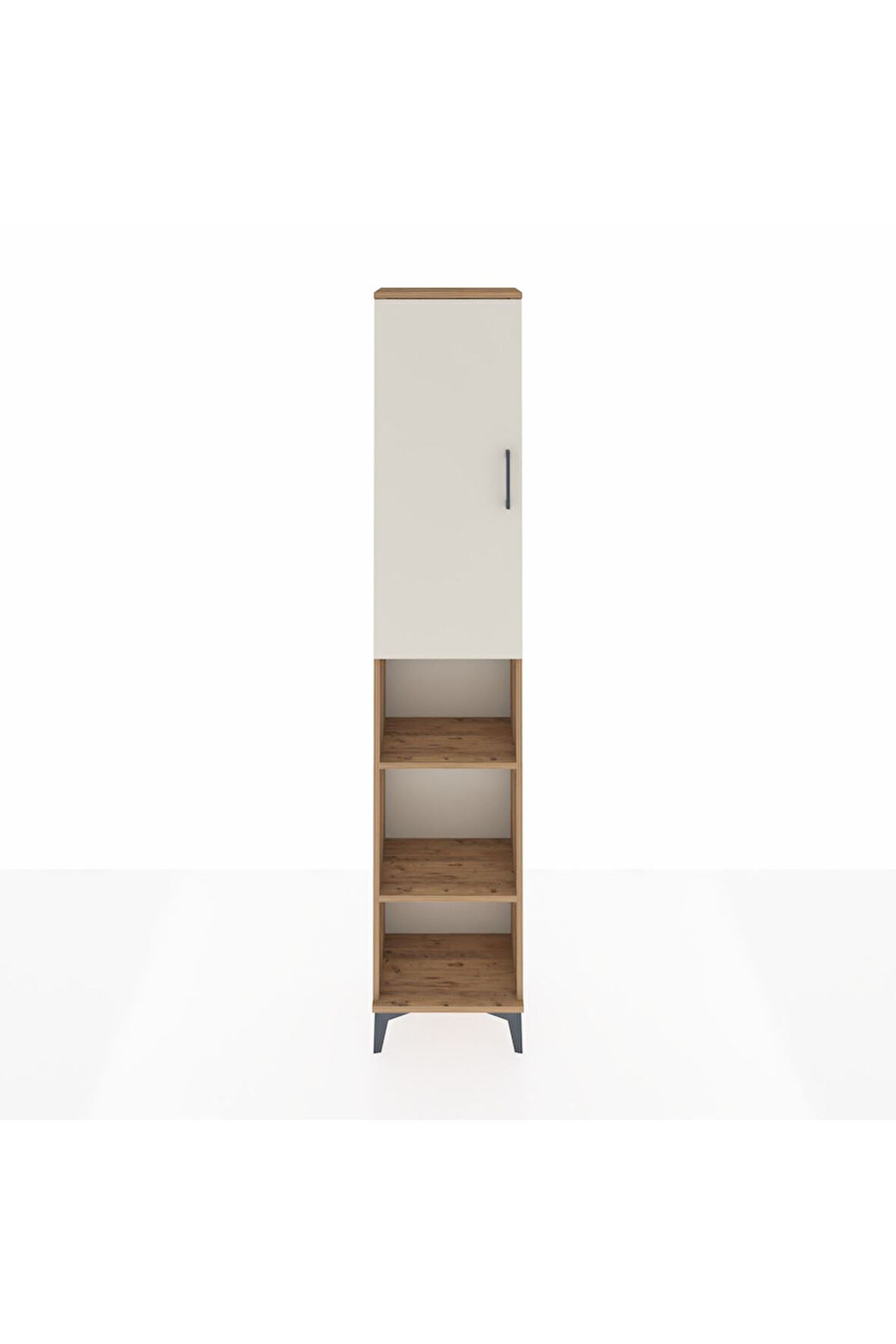 Arges Dolap 4 Raflı Tek Kapaklı Tek Askılı 44x30x221 Çam-Aytaşı