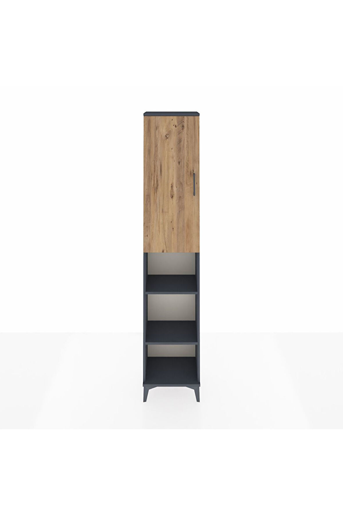 Arges Dolap 5 Raflı Tek Kapaklı 44x30x221 Antrasit-Çam