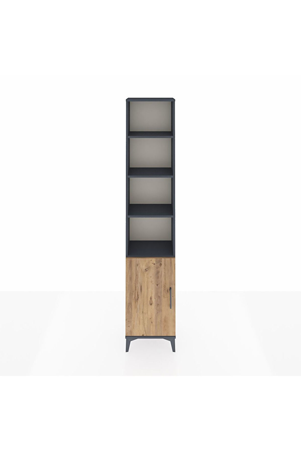 Arges Dolap 5 Raflı Tek Kapaklı 44x30x221 Antrasit-Çam