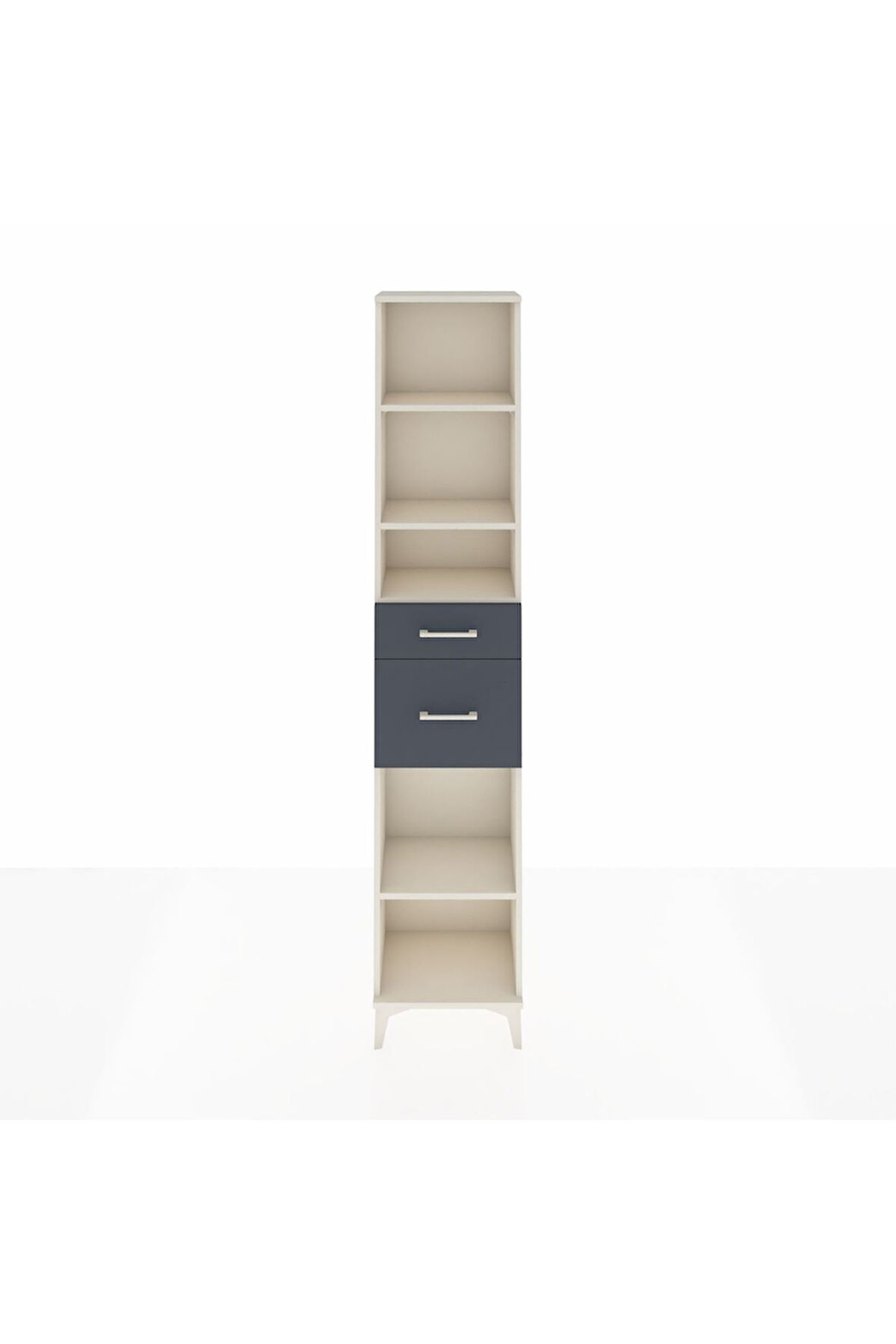 Arges Dolap 4 Raflı 2 Çekmeceli 44x30x221 Aytaşı-Antrasit