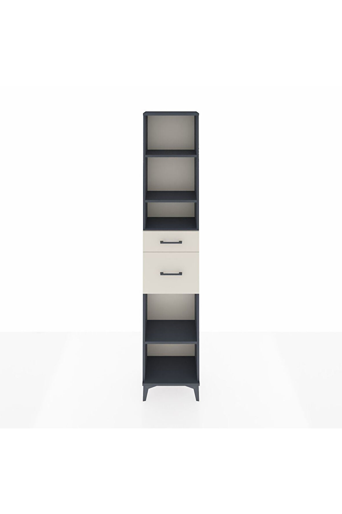 Arges Dolap 4 Raflı 2 Çekmeceli 44x30x221 Antrasit-Aytaşı