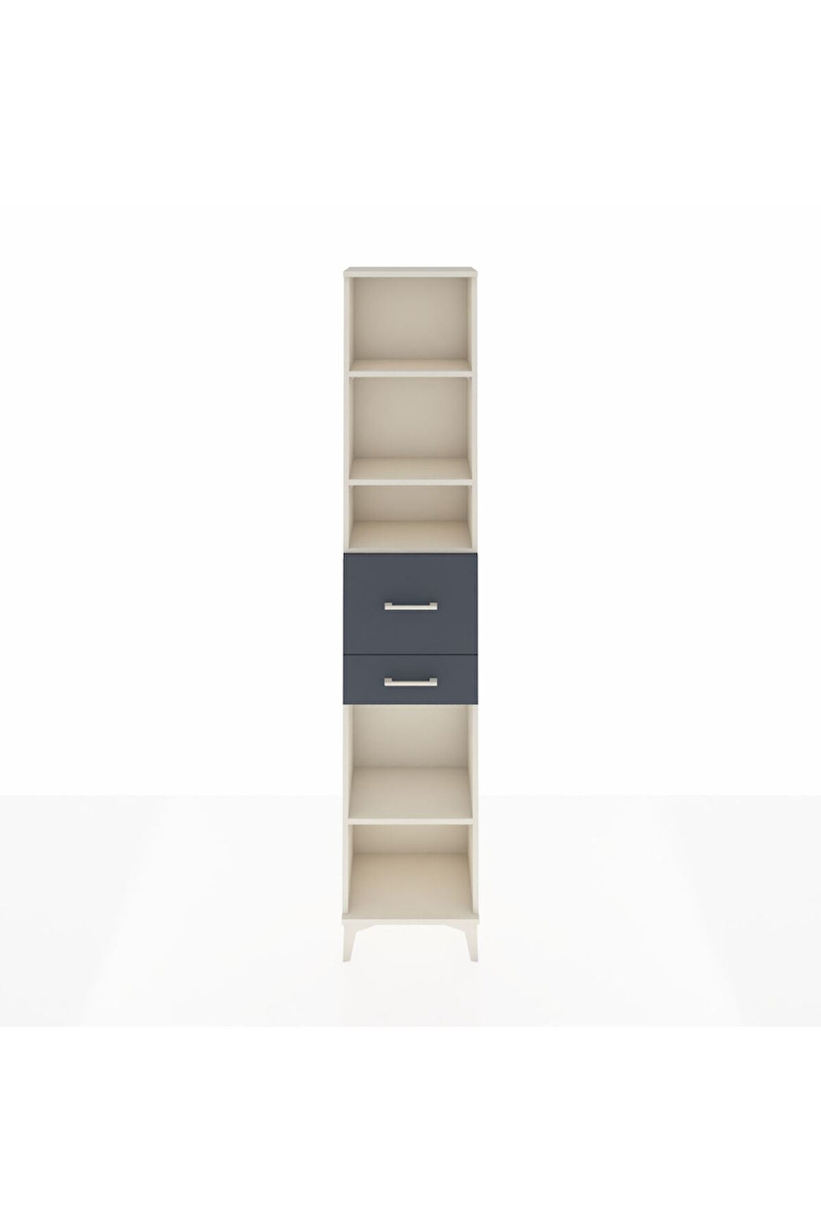 Arges Dolap 4 Raflı 2 Çekmeceli 44x30x221 Aytaşı-Antrasit