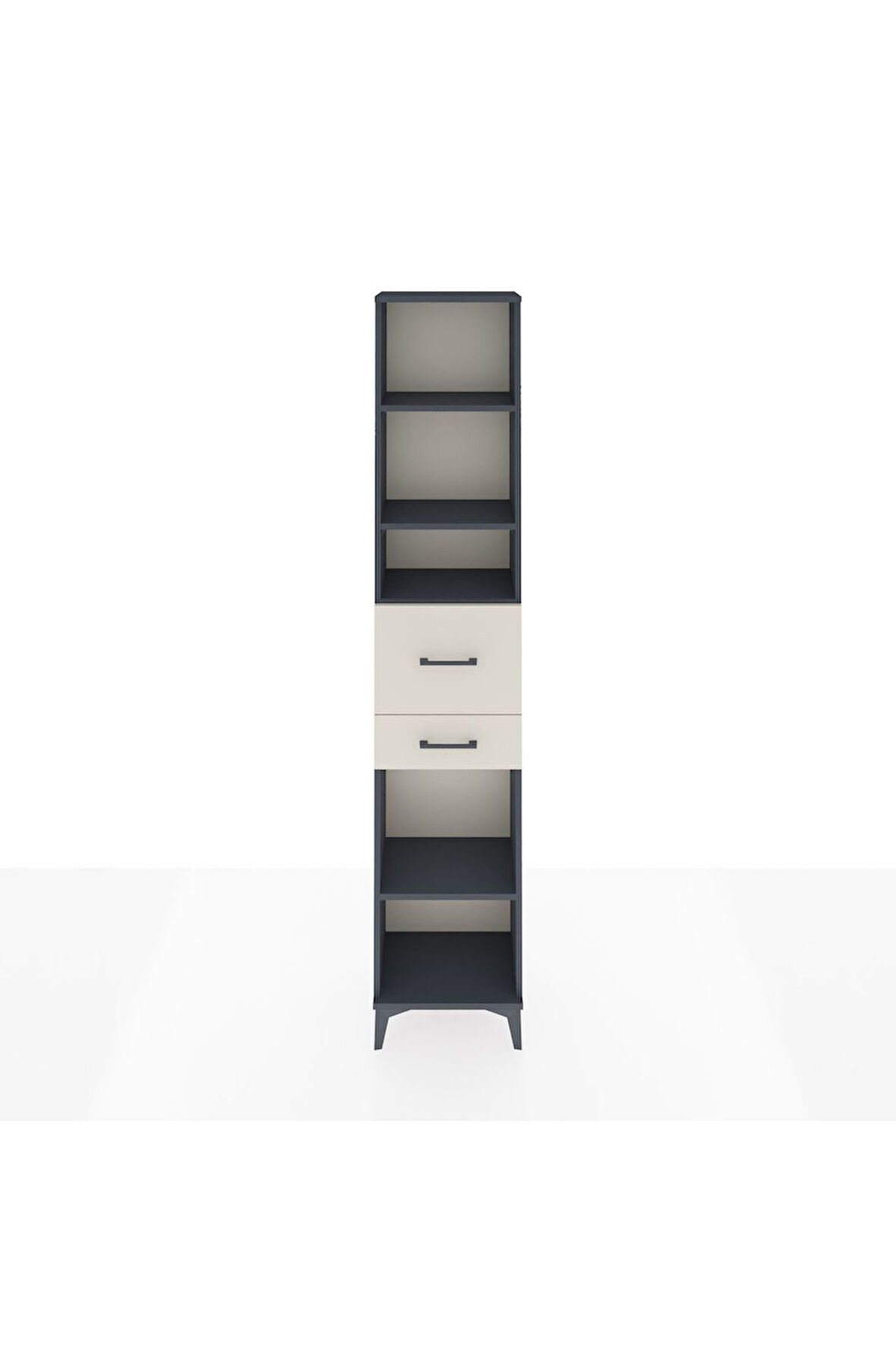 Arges Dolap 4 Raflı 2 Çekmeceli 44x30x221 Antrasit-Aytaşı