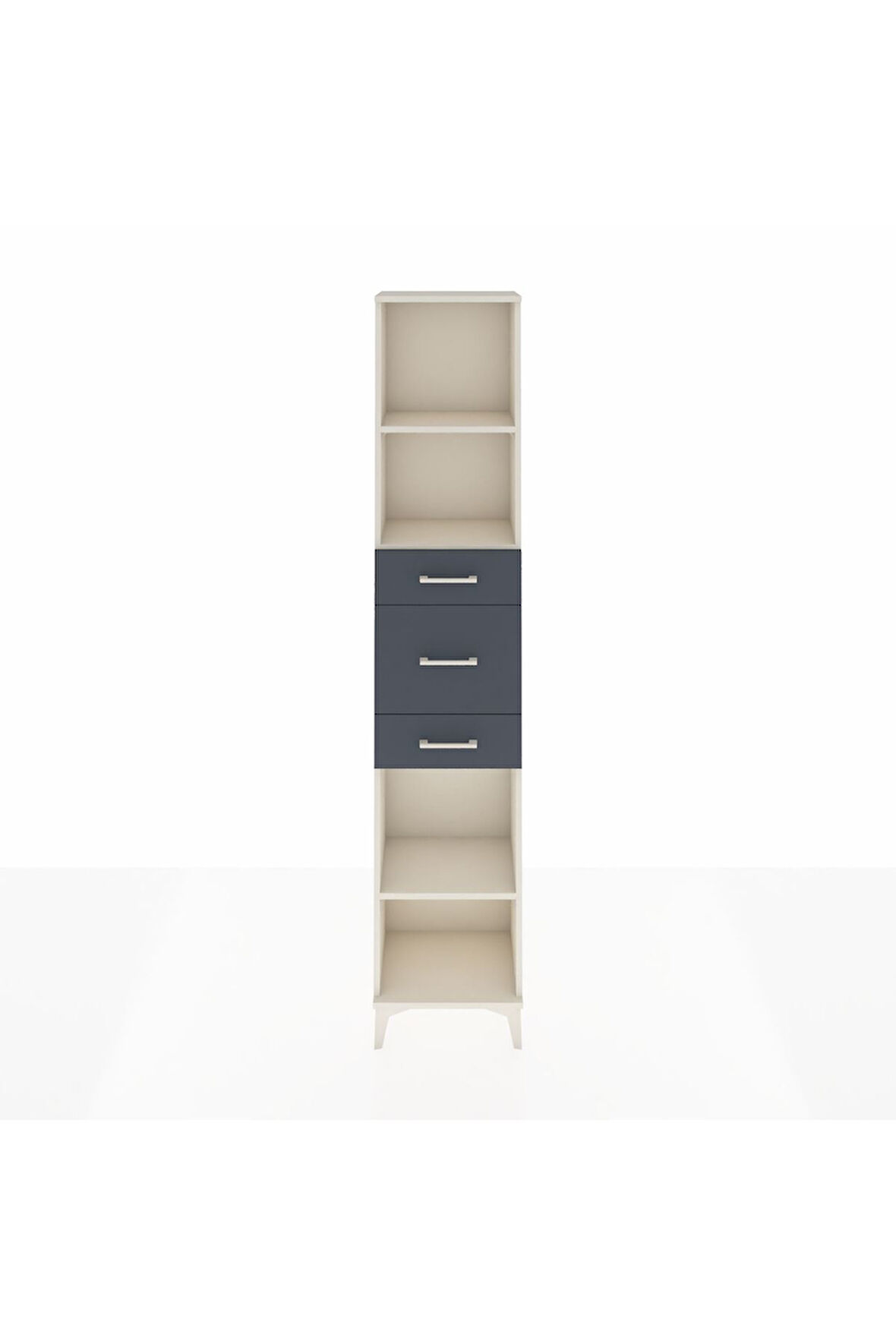 Arges Dolap 3 Raflı 3 Çekmeceli 44x30x221 Aytaşı-Antrasit