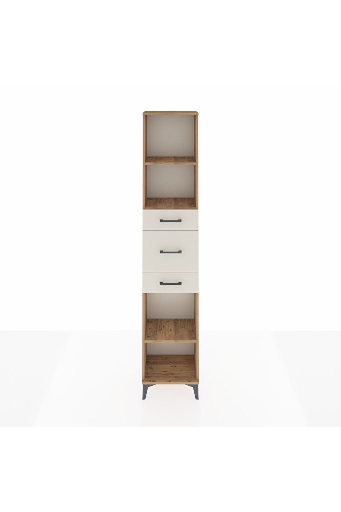 Arges Dolap 3 Raflı 3 Çekmeceli 44x30x221 Çam-Aytaşı