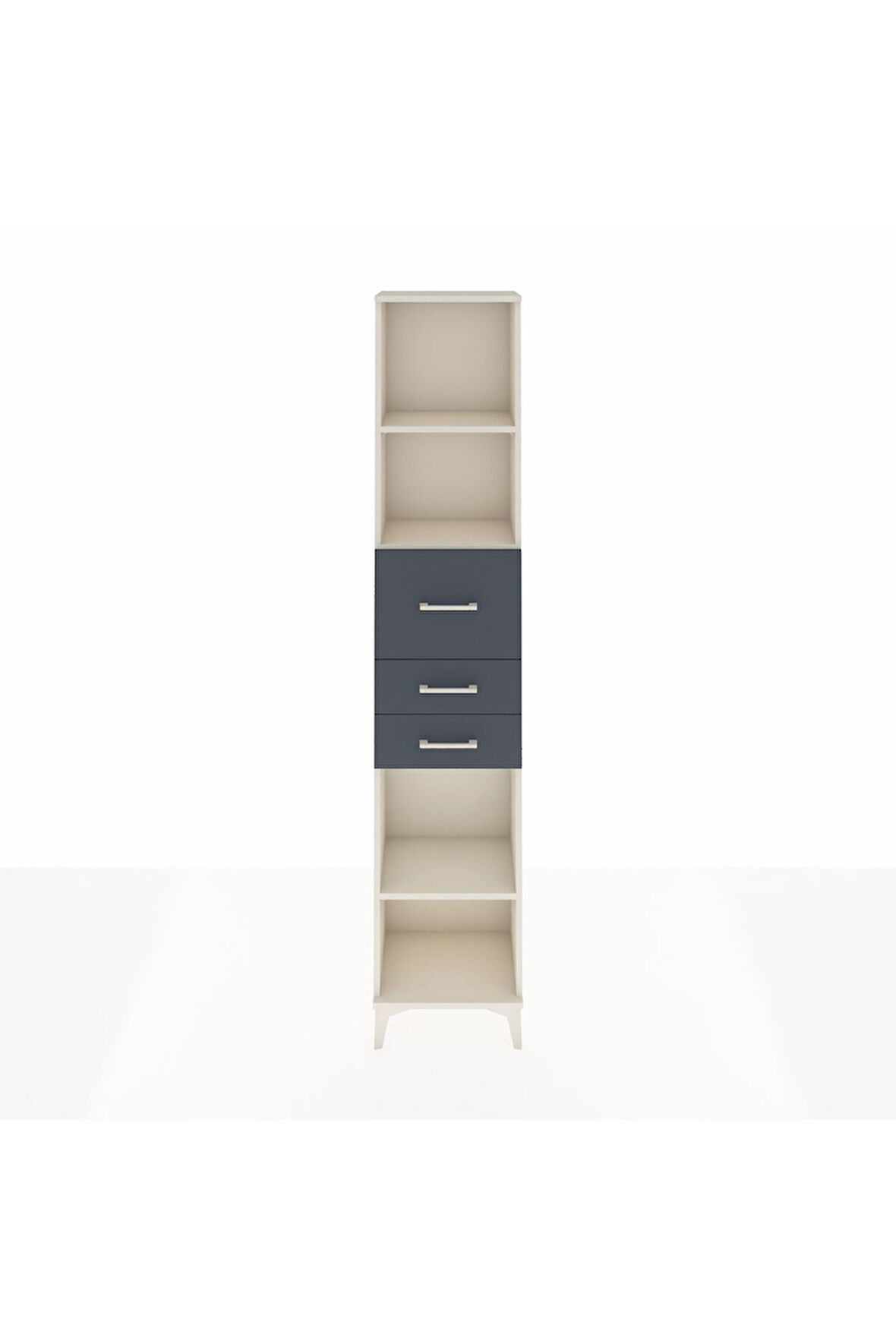 Arges Dolap 3 Raflı 3 Çekmeceli 44x30x221 Aytaşı-Antrasit