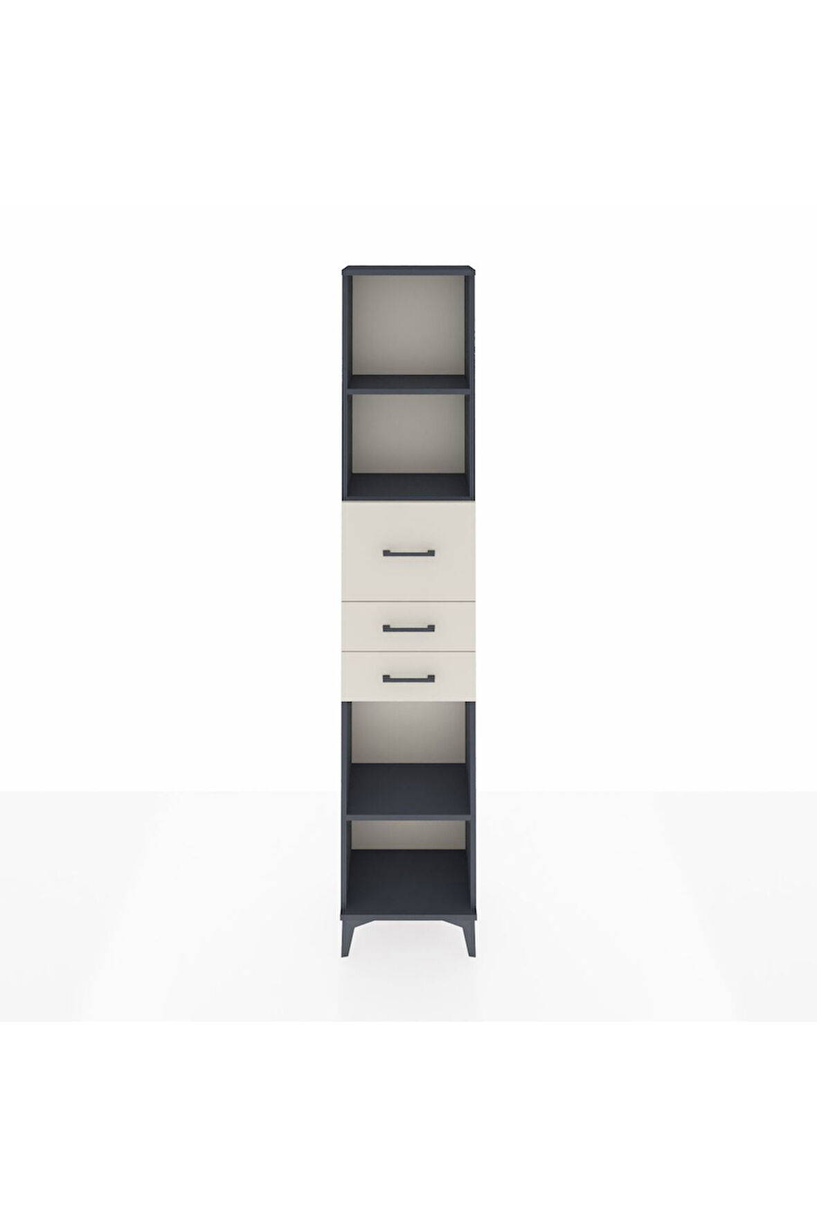 Arges Dolap 3 Raflı 3 Çekmeceli 44x30x221 Antrasit-Aytaşı