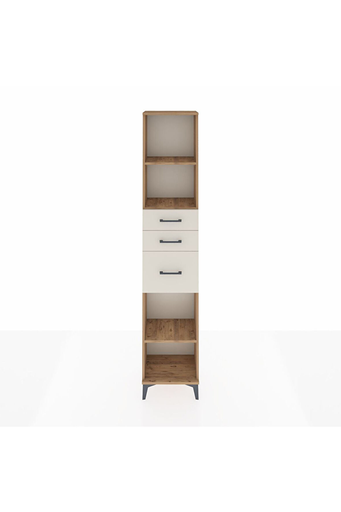 Arges Dolap 3 Raflı 3 Çekmeceli 44x30x221 Çam-Aytaşı