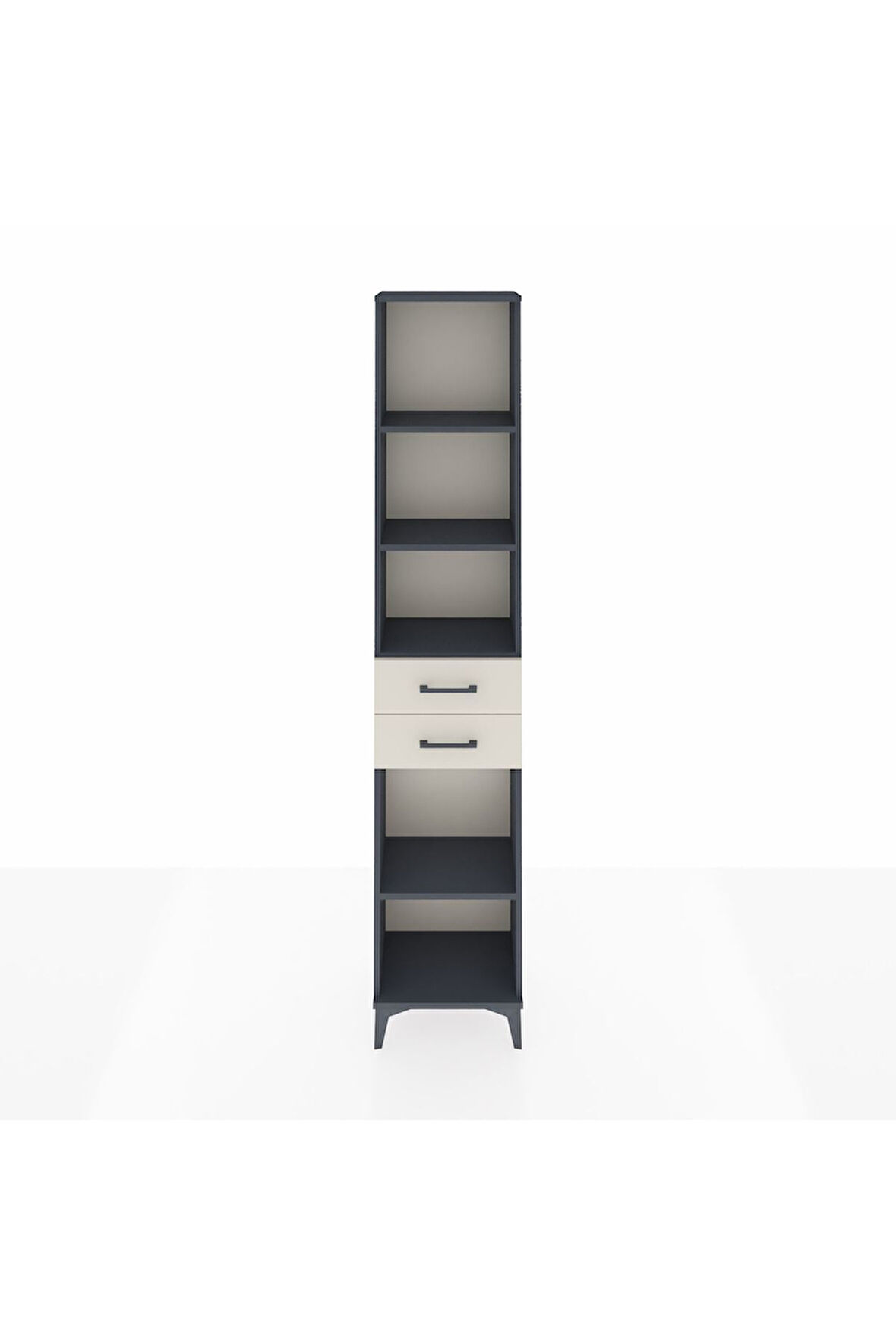 Arges Dolap 4 Raflı 3 Çekmeceli 44x30x221 Antrasit-Aytaşı