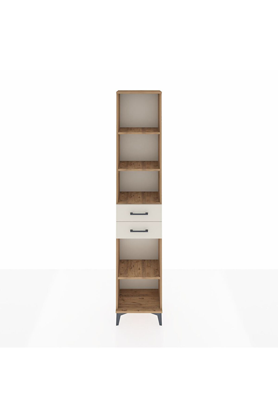 Arges Dolap 4 Raflı 3 Çekmeceli 44x30x221 Çam-Aytaşı