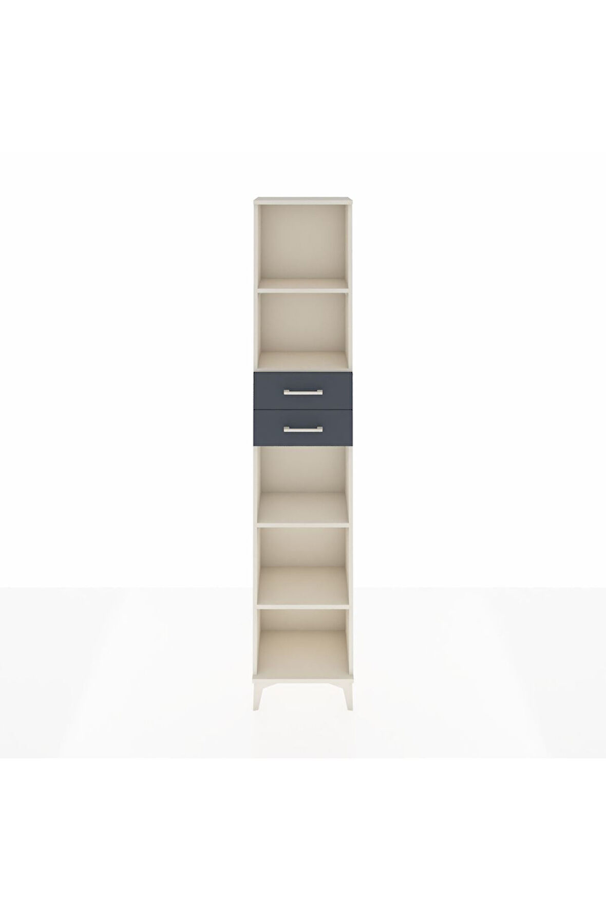 Arges Dolap 4 Raflı 2 Çekmeceli 44x30x221 Aytaşı-Antrasit