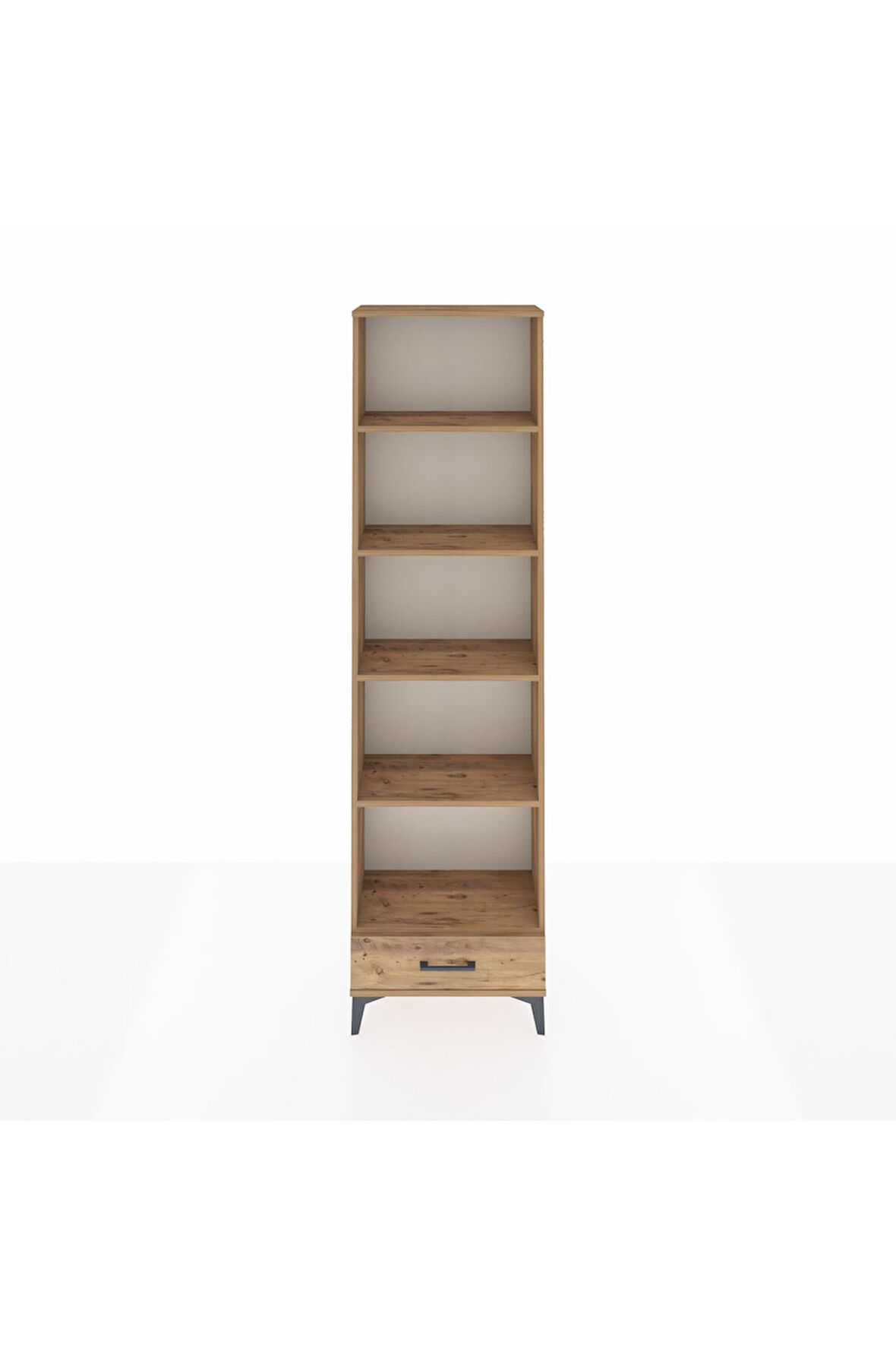 Arges Dolap 5 Raflı Tek Çekmeceli 60x30x221 Çam-Çam