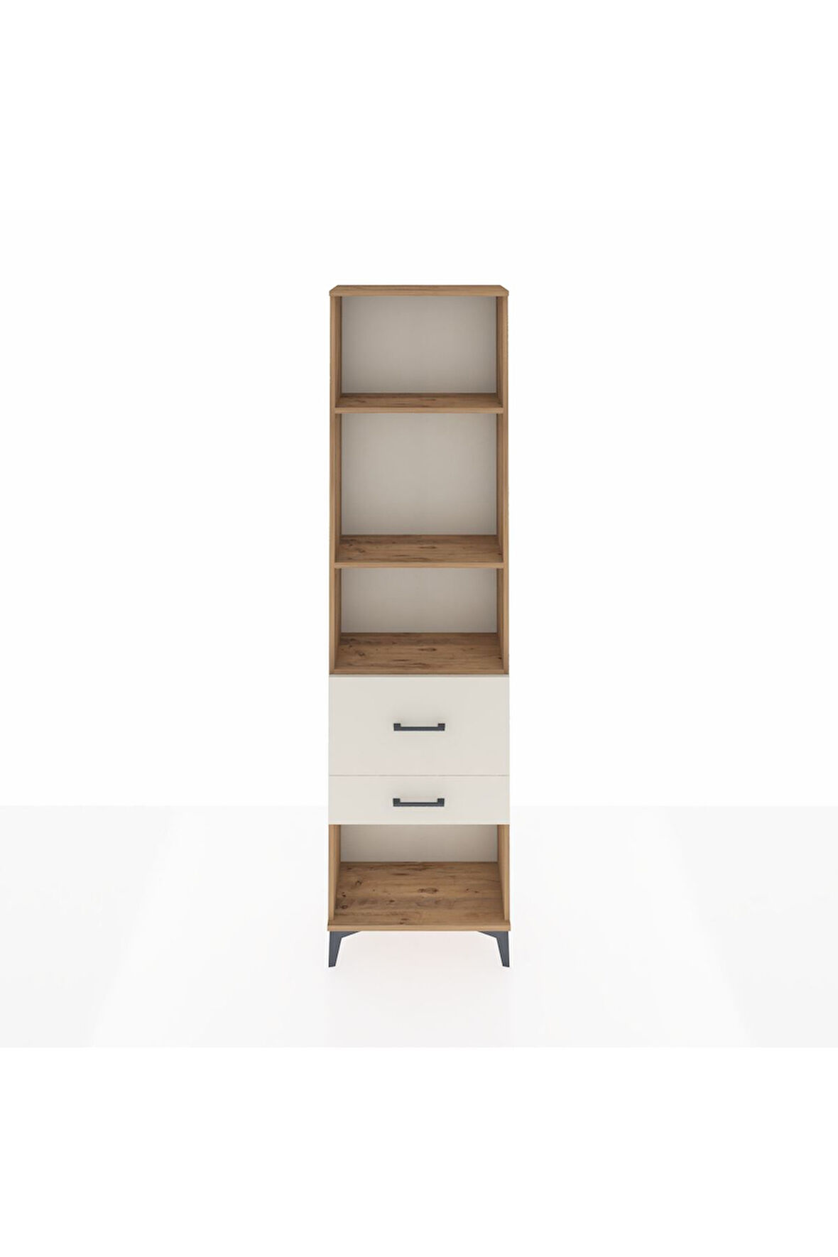 Arges Dolap 3 Raflı 2 Çekmeceli 60x30x221 Çam-Aytaşı