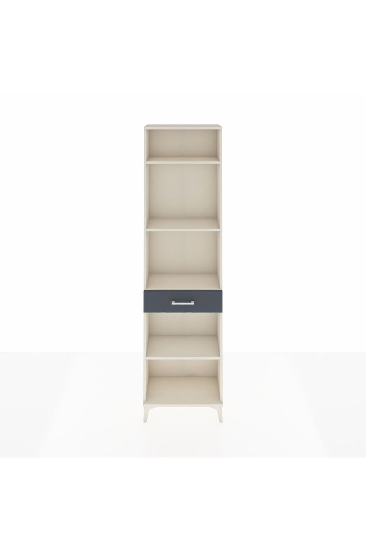 Arges Dolap 4 Raflı Tek Çekmeceli 60x30x221 Aytaşı-Antrasit