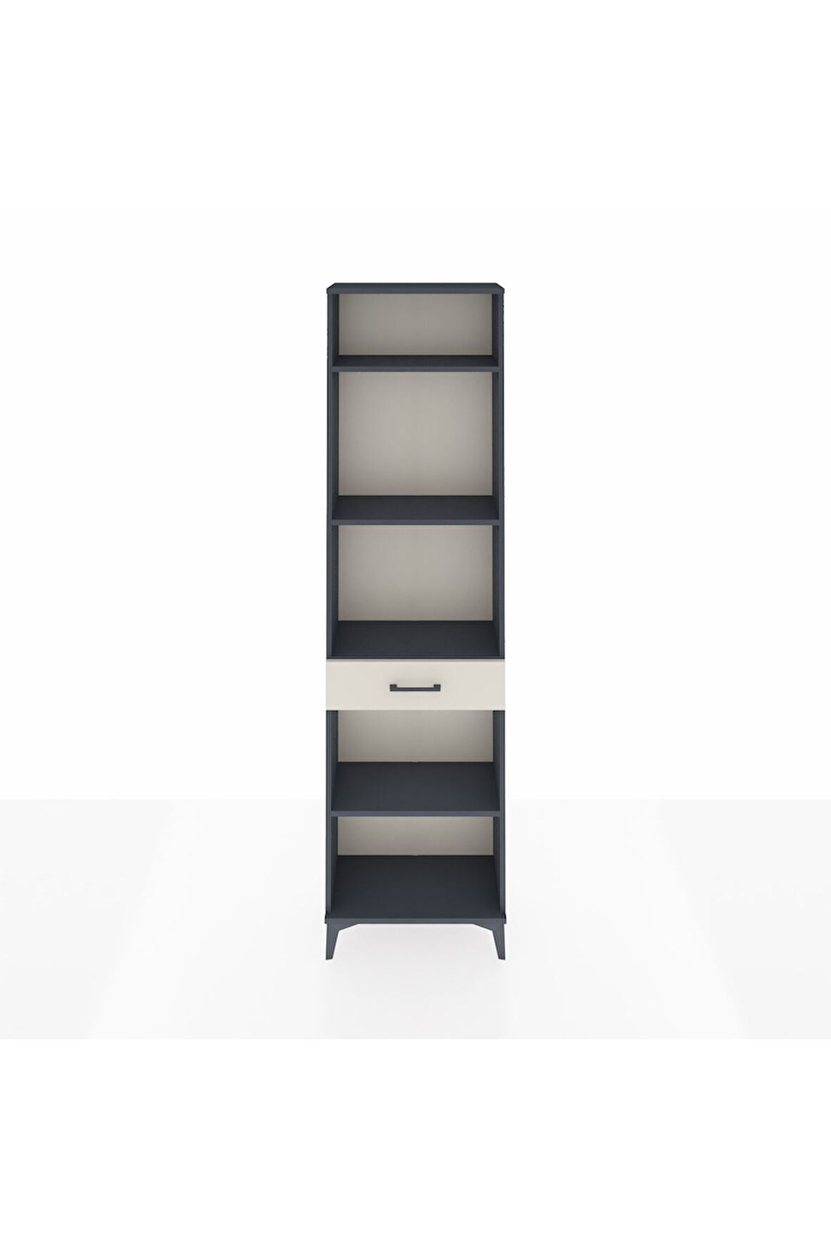 Arges Dolap 4 Raflı Tek Çekmeceli 60x30x221 Antrasit-Aytaşı