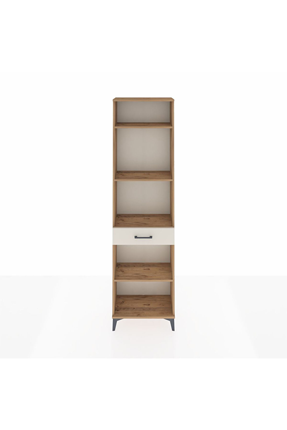 Arges Dolap 4 Raflı Tek Çekmeceli 60x30x221 Çam-Aytaşı