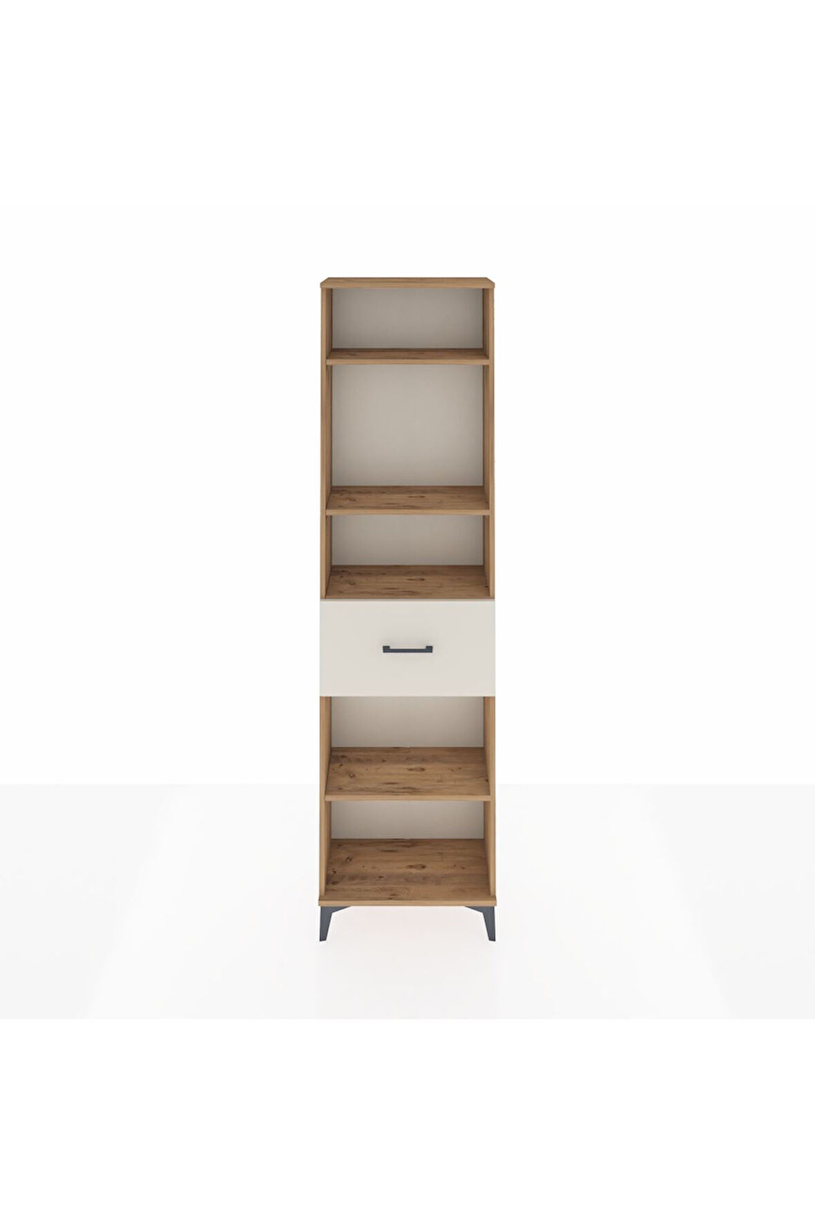 Arges Dolap 4 Raflı Tek Çekmeceli 60x30x221 Çam-Aytaşı