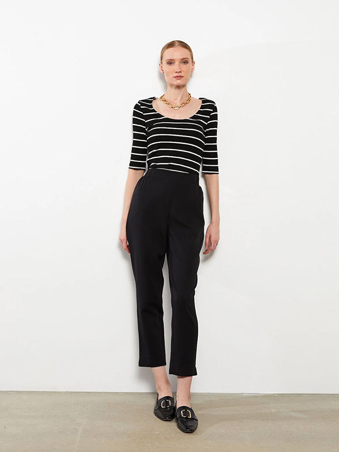 Kadın Standart Fit Düz Pantolon