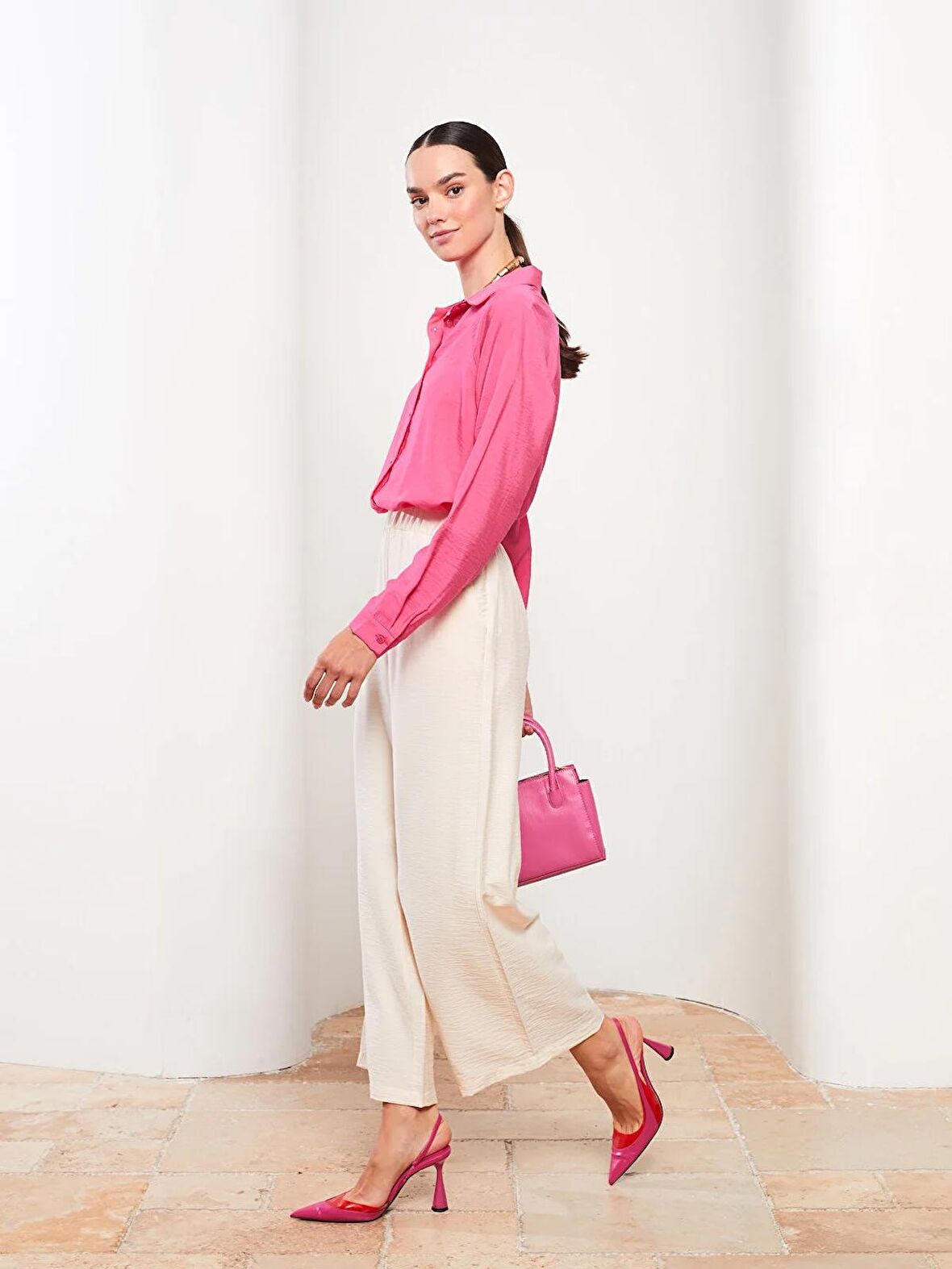 Kadın Standart Fit Düz Pantolon