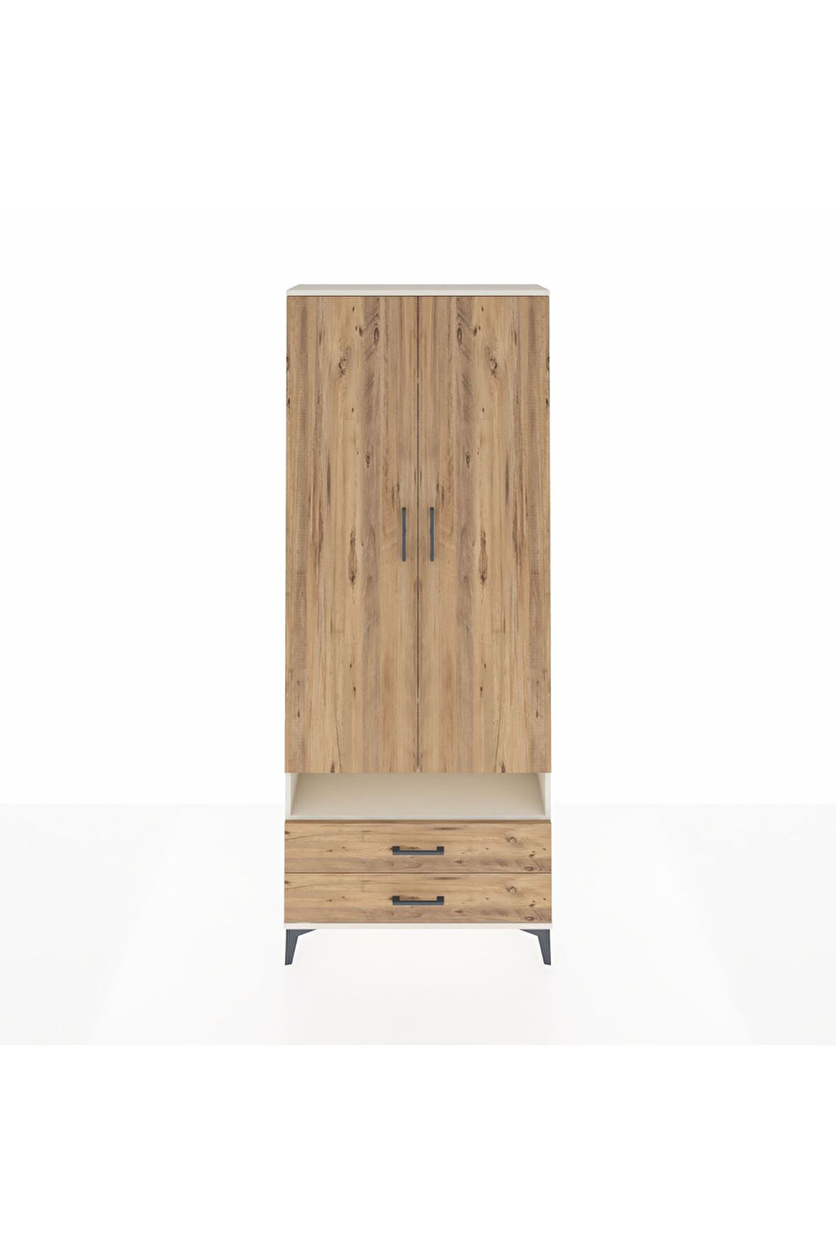 Arges Dolap 5 Raflı 2 Çekmeceli 2 Kapaklı 88x30x221 Aytaşı-Çam
