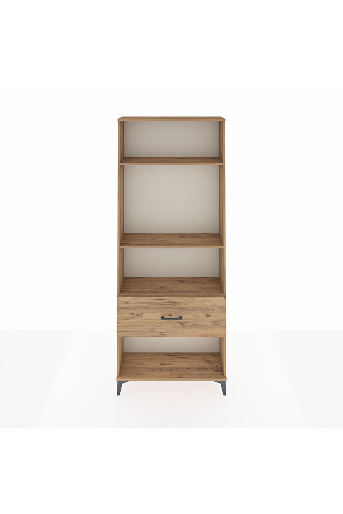 Arges Dolap 3 Raflı Tek Çekmeceli 88x30x221 Çam-Çam