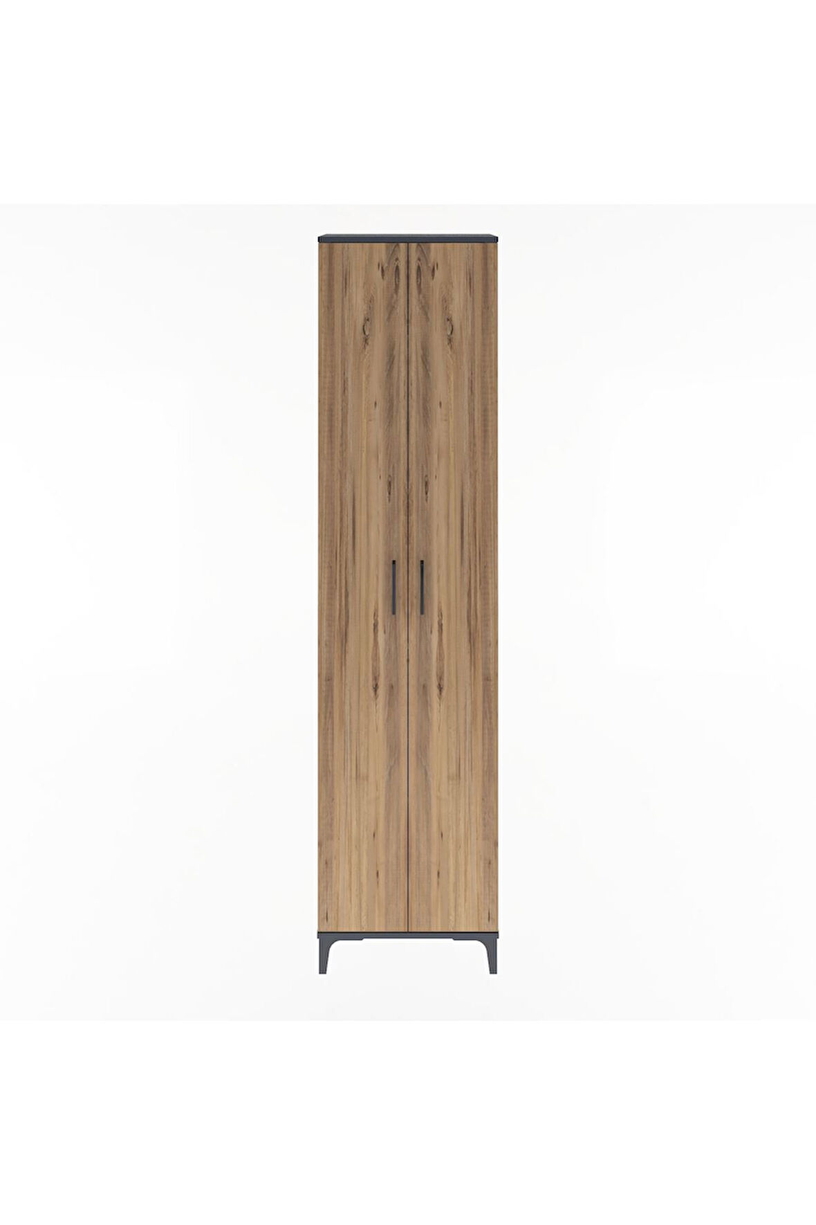 Arges Dolap 4 Raflı 2 Kapaklı 60x30x243 Antrasit-Çam