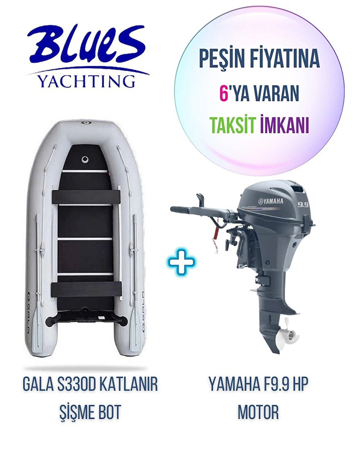 GALA S330D AHŞAP TABANLI + YAMAHA 9.9HP