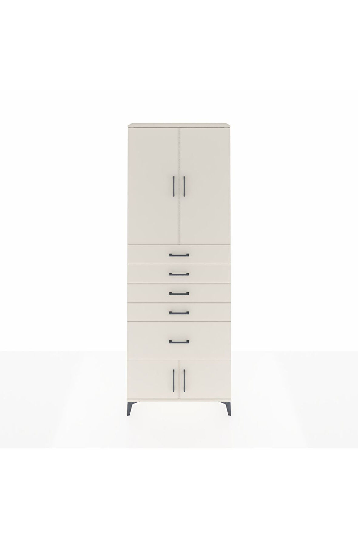 Arges Dolap 2 Raflı 5 Çekmeceli 4 Kapaklı 88x30x243 Aytaşı-Aytaşı