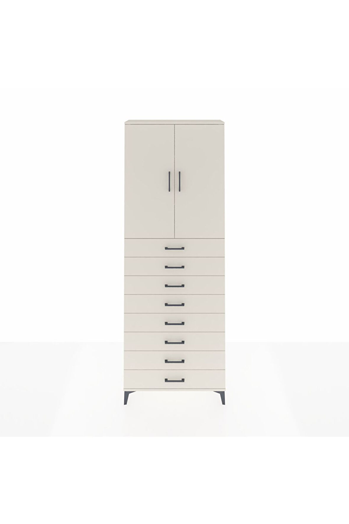 Arges Dolap 3 Raflı 8 Çekmeceli 2 Kapaklı 88x30x243 Aytaşı-Aytaşı