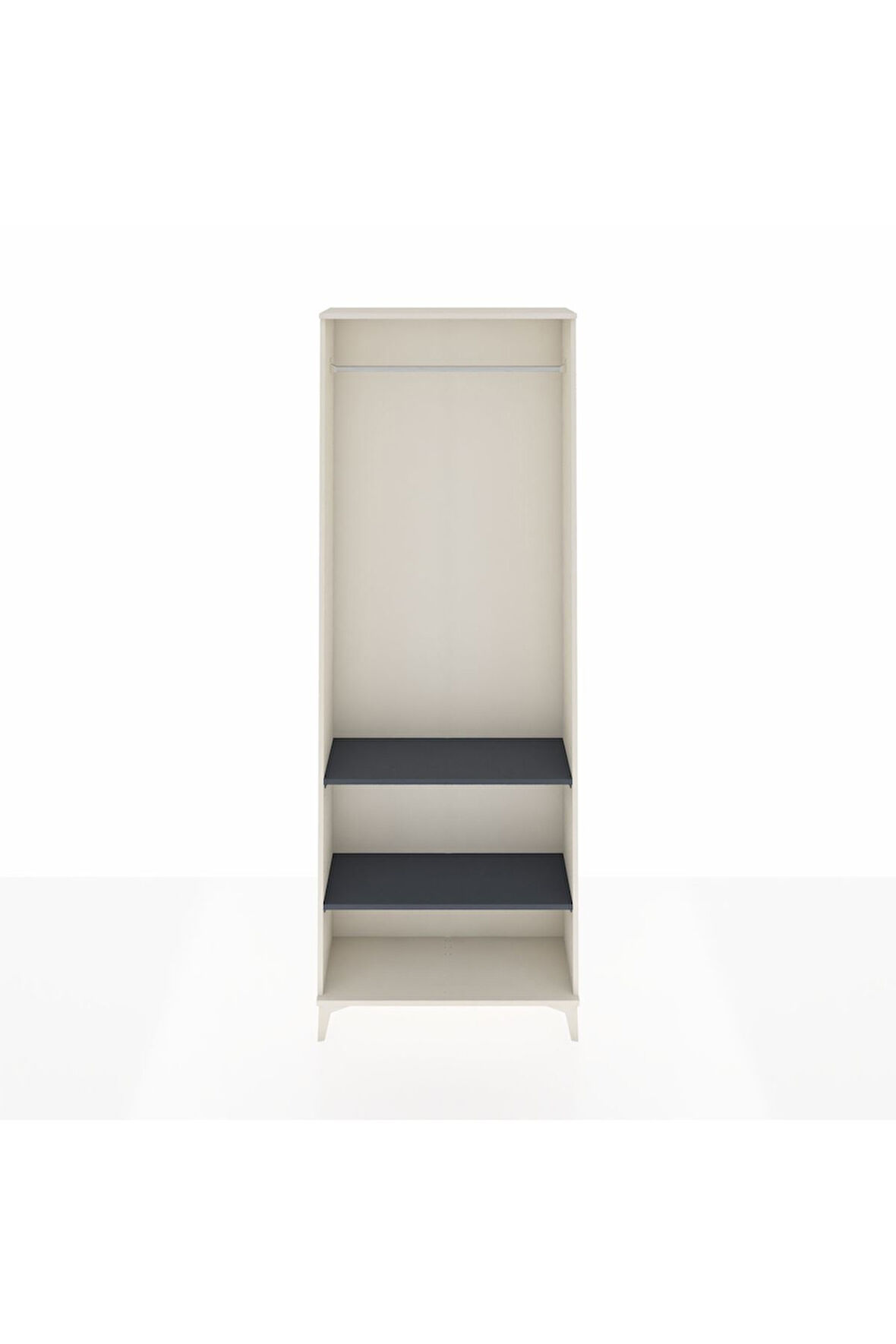 Arges Dolap 2 Raflı Tek Askılı 88x30x243 Aytaşı-Antrasit