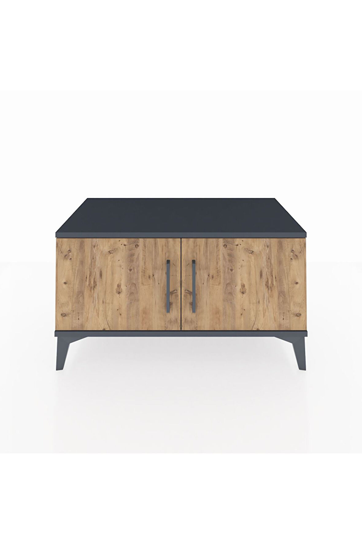 Hyperion Şifonyer Tek Raflı 2 Kapaklı 88x44x48 Antrasit-Çam