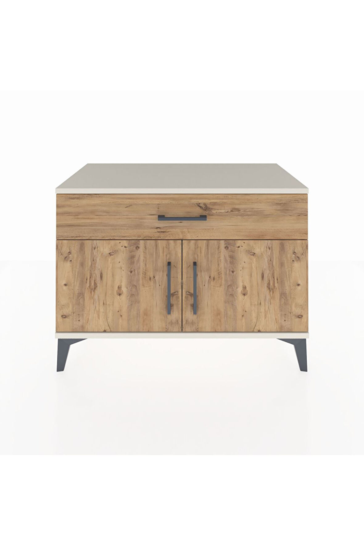 Hyperion Şifonyer Tek Raflı Tek Çekmeceli 2 Kapaklı 88x44x64 Aytaşı-Çam