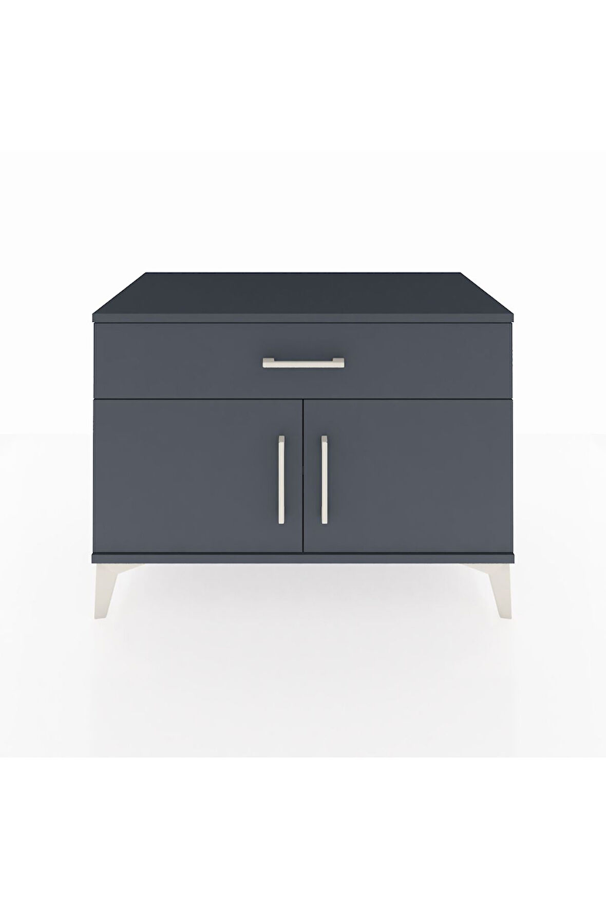 Hyperion Şifonyer Tek Raflı Tek Çekmeceli 2 Kapaklı 88x44x64 Antrasit-Antrasit