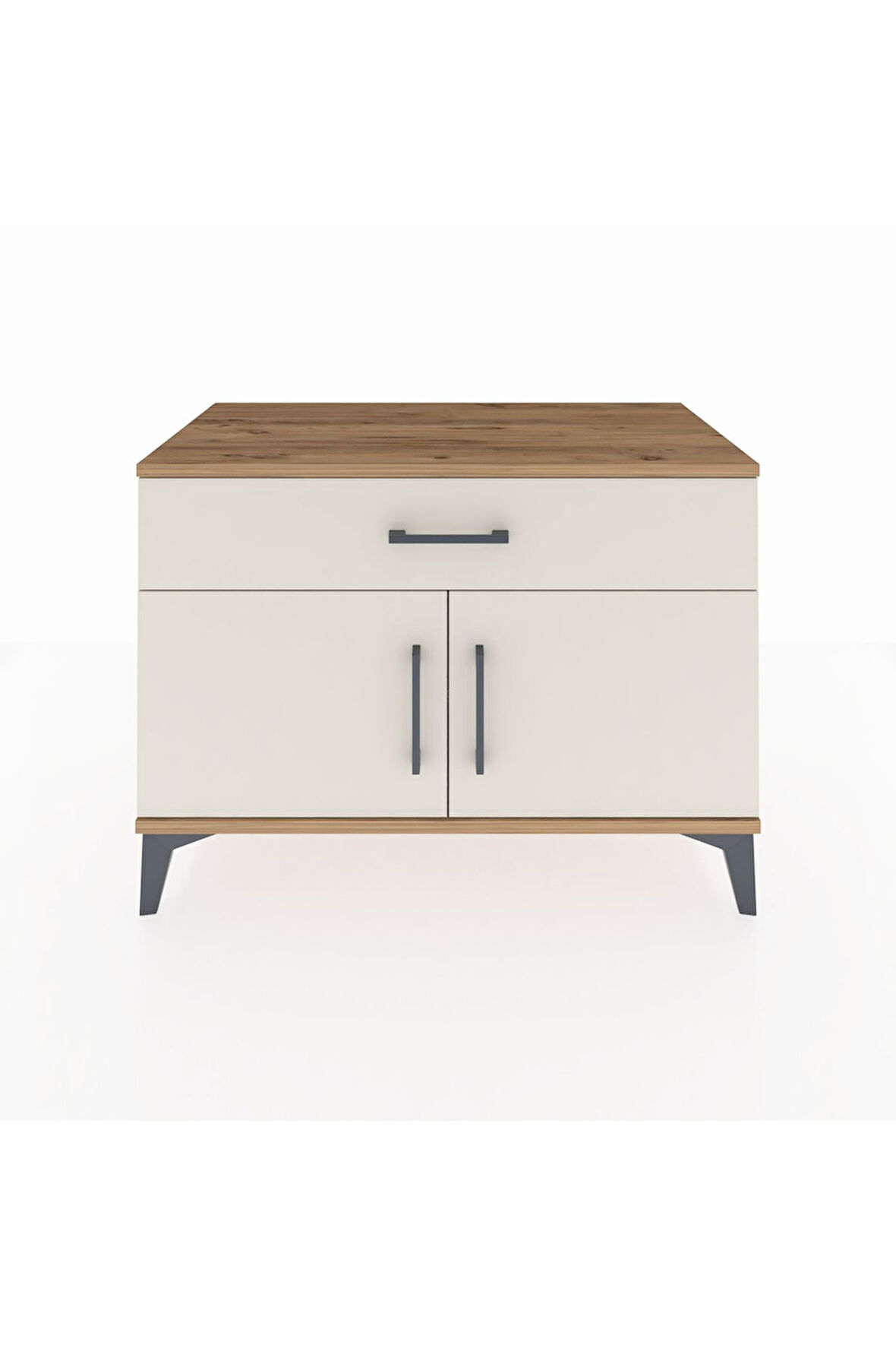 Hyperion Şifonyer Tek Raflı Tek Çekmeceli 2 Kapaklı 88x44x64 Çam-Aytaşı