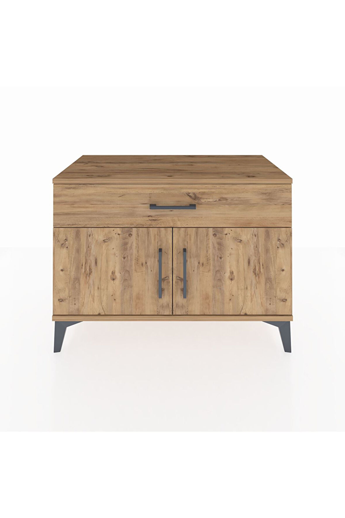 Hyperion Şifonyer Tek Raflı Tek Çekmeceli 2 Kapaklı 88x44x64 Çam-Çam