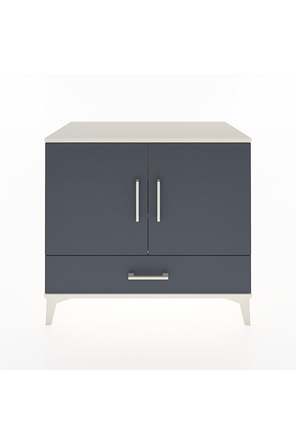 Hyperion Şifonyer 3 Raflı Tek Çekmeceli 2 Kapaklı 88x44x80 Aytaşı-Antrasit