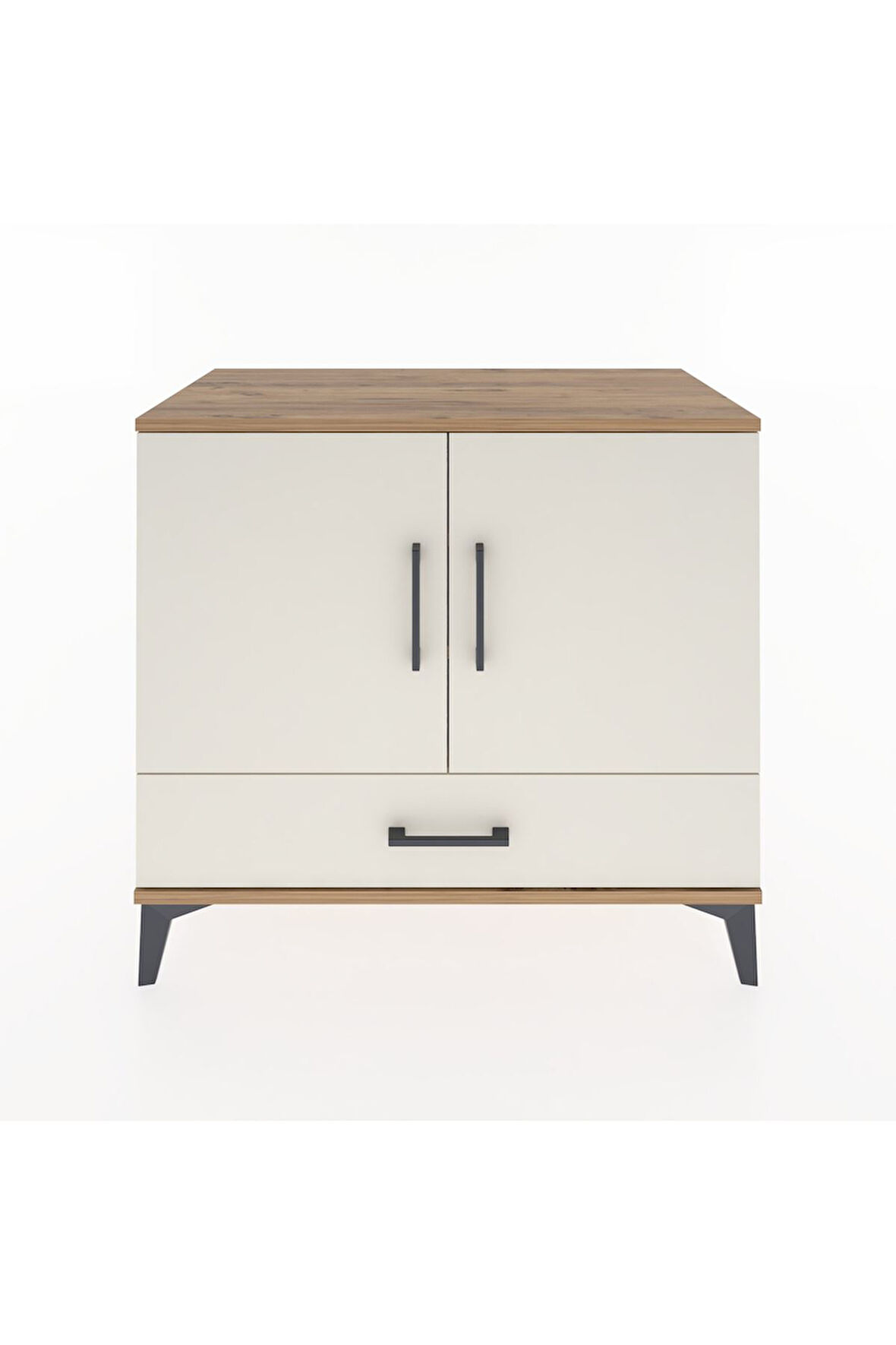 Hyperion Şifonyer 3 Raflı Tek Çekmeceli 2 Kapaklı 88x44x80 Çam-Aytaşı