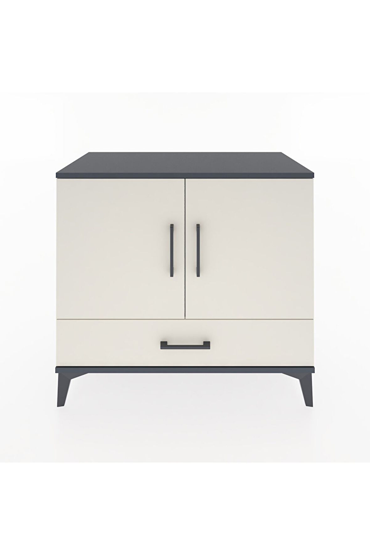 Hyperion Şifonyer 2 Raflı Tek Çekmeceli 2 Kapaklı 88x44x80 Antrasit-Aytaşı