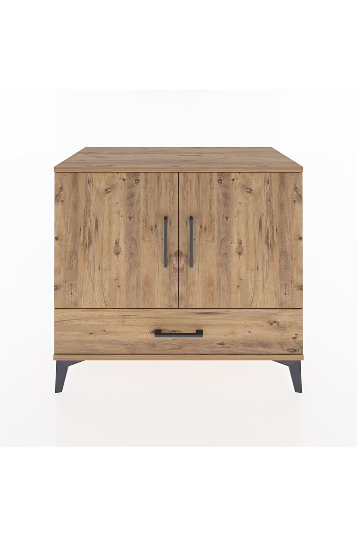 Hyperion Şifonyer Tek Raflı Tek Çekmeceli 2 Kapaklı 88x44x80 Çam-Çam