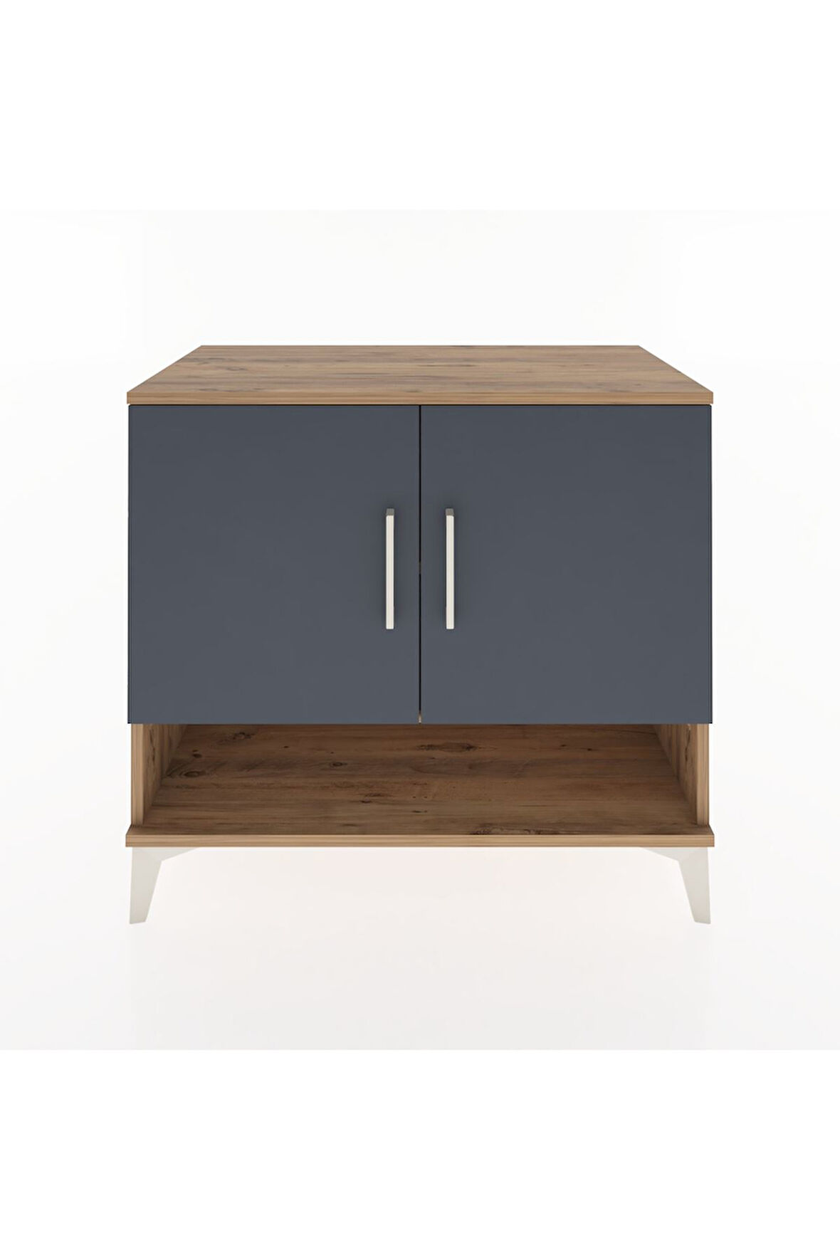 Hyperion Şifonyer 2 Raflı 2 Kapaklı 88x44x80 Çam-Antrasit